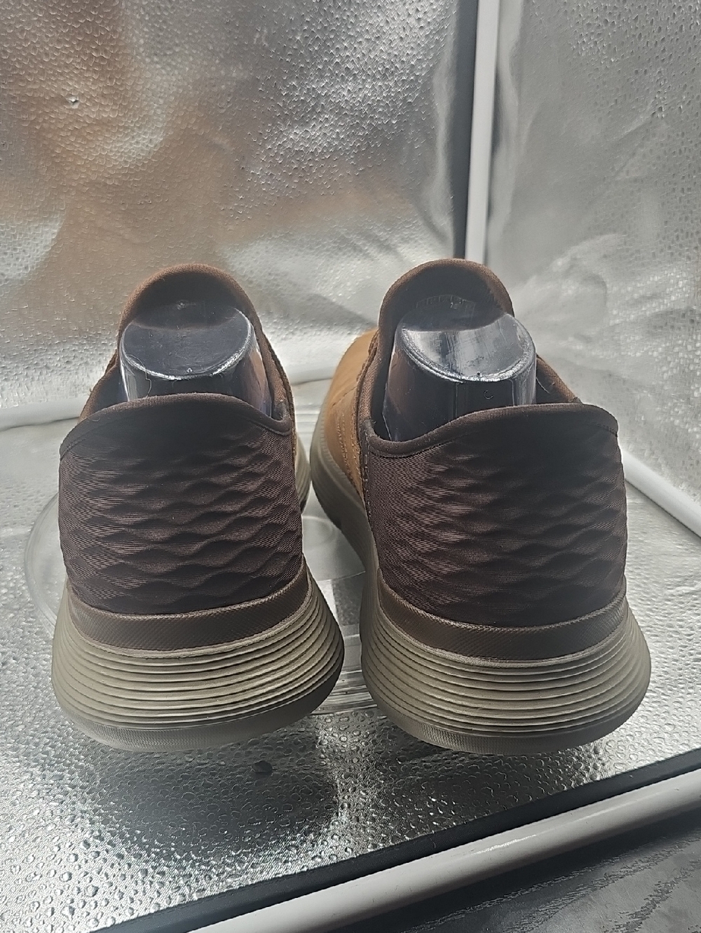 S Light And Dark Brown Skechers Slip-ins Size 11 - Picture 3 of 7